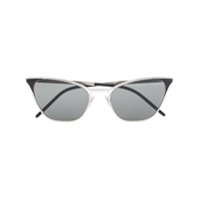 Saint Laurent Eyewear cat-eye silver-tone sunglasses - Preto