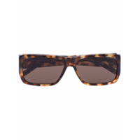 Saint Laurent Eyewear Óculos de sol retangular Lenny marrom