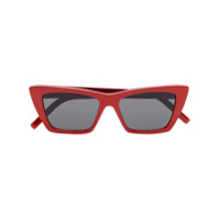 Saint Laurent Eyewear Óculos de sol retangular - Vermelho