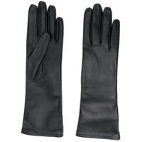 Saint Laurent logo-debossed 5-finger gloves - Preto