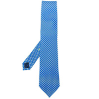 Salvatore Ferragamo Gravata de seda com estampa - BLUE