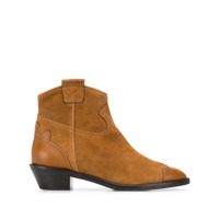 See by Chloé Western style suede leather ankle boots - Marrom