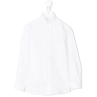 Siola Camisa de linho gola mandarim - Branco