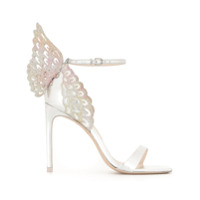 Sophia Webster Chiara embroidered heeled sandals - Prateado