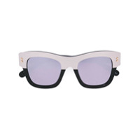 Stella McCartney Eyewear Óculos de sol oversized armação quadrada - Metálico