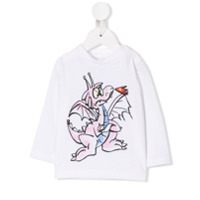 Stella McCartney Kids Camiseta com estampa de dragão - Branco