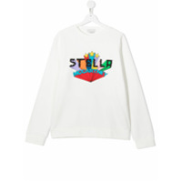 Stella McCartney Kids TEEN logo cotton sweatshirt - Branco