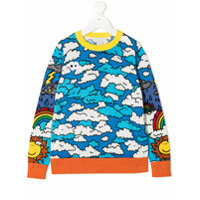 Stella McCartney Kids weather-print sweatshirt - Azul