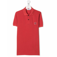 Stone Island Junior Camisa polo com logo - Vermelho