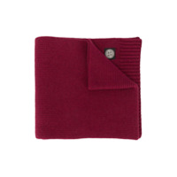 Stone Island Junior logo patch knitted scarf - Vermelho