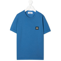 Stone Island Junior logo patch T-shirt - Azul