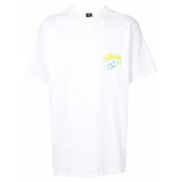 Stussy Camiseta decote careca com estampa de logo - Branco