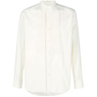 Tagliatore long sleeve pleated bib shirt - Neutro