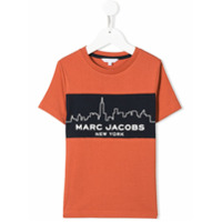 The Marc Jacobs Kids Vestido reto laranja com estampa de logo