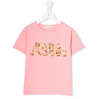 The Marc Jacobs Kids Vestido reto rosa com estampa de logo