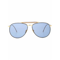 Thom Browne Eyewear double-bridge aviator sunglasses - Azul