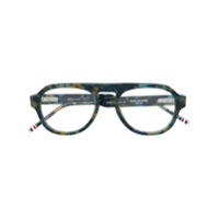 Thom Browne Eyewear square frame glasses - Verde