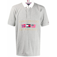 Tommy Hilfiger Camisa polo com bandeira bordada - Cinza