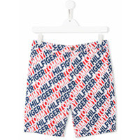 Tommy Hilfiger Junior brand logo shorts - Branco