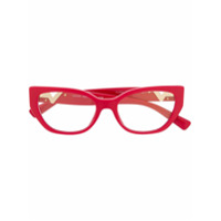 Valentino Eyewear Armação de óculos VLOGO - Vermelho