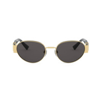 Valentino Eyewear Óculos de sol oval VLOGO - Preto