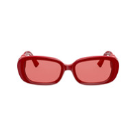 Valentino Eyewear Óculos de sol oval VLOGO - Vermelho