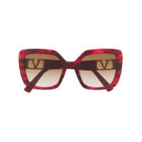 Valentino Eyewear Óculos de sol quadrado VLOGO - Vermelho