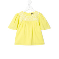 Velveteen Camiseta Asha com bordado floral - Amarelo