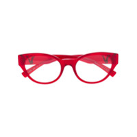 Versace Eyewear Armação de óculos com placa de logo - Vermelho