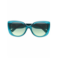 Versace Eyewear Óculos de sol oversized com lentes coloridas - Azul