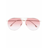 Victoria Beckham Eyewear Óculos de sol aviador com lentes em degradê - Dourado