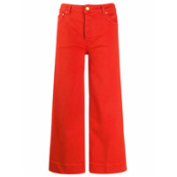 Victoria Victoria Beckham Calça jeans flare cintura alta - Vermelho