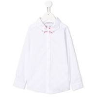 Vivetta Kids Camisa com bordado no colarinho - Branco