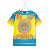 Young Versace Camiseta com estampa barroca - Amarelo