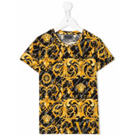 Young Versace Camiseta com estampa barroca - Preto