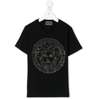 Young Versace Camiseta Medusa com aplicação - Preto