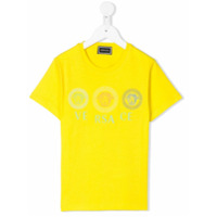 Young Versace Camiseta Medusa com estampa de logo - Amarelo