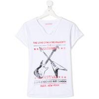 Zadig & Voltaire Kids Camiseta com estampa Festival - Branco
