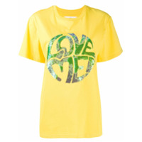 Alberta Ferretti Camiseta com estampa de paetês - Amarelo