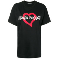 Alberta Ferretti Camiseta com logo de coração - Preto