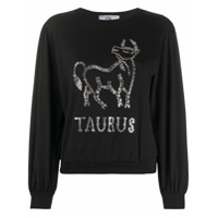 Alberta Ferretti Camiseta Taurus mangas longas - Preto