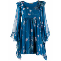 Alberta Ferretti Vestido Fantasia com estampa floral - Azul