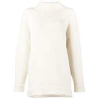 Alexander McQueen Blusa de tricot em cashmere - Branco