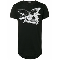 Ann Demeulemeester Camiseta com estampa de pássaro - Preto