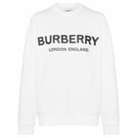 Burberry Moletom com estampa de logo - A1464 WHITE