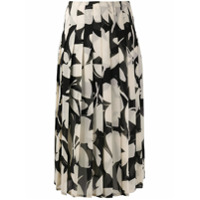 Calvin Klein floral-print pleated skirt - Neutro