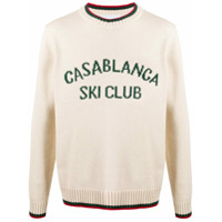 Casablanca knitted long-sleeve jumper - Neutro