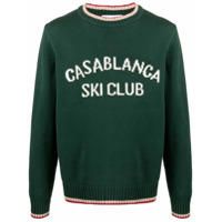Casablanca long-sleeve knitted jumper - Verde