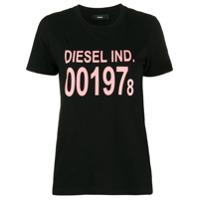 Diesel Camiseta T-Sily com estampa de logo - Preto