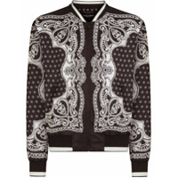 Dolce & Gabbana bandana print bomber jacket - Preto